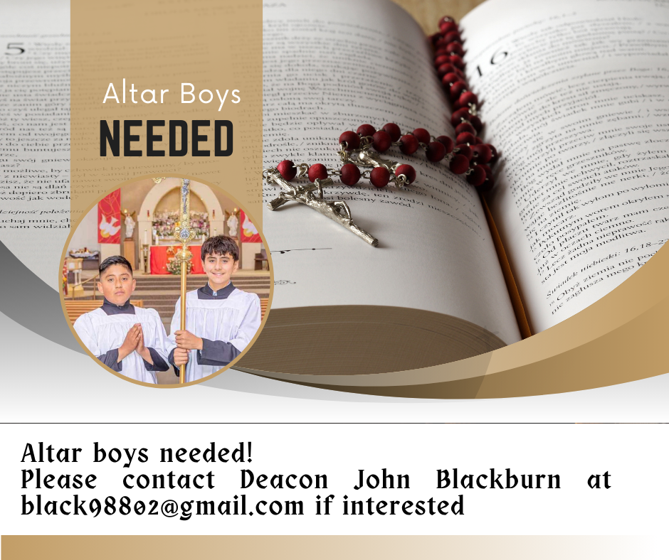 Altar Boys Needed