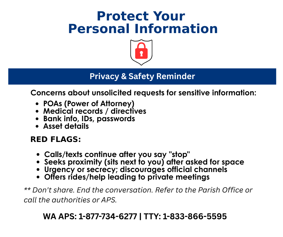 Privacy & Safety Reminder