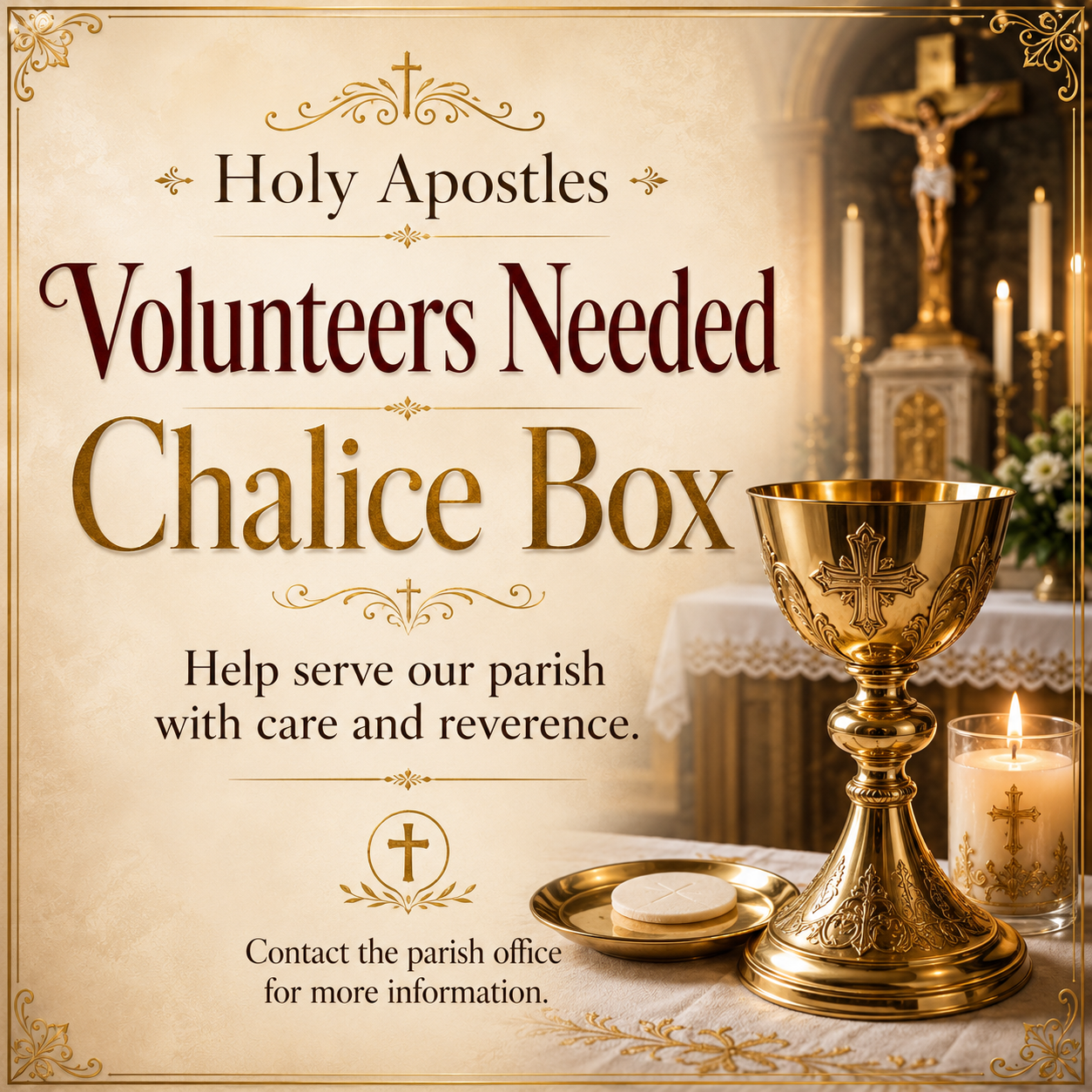 Volunteers Needed for the Chalice Box