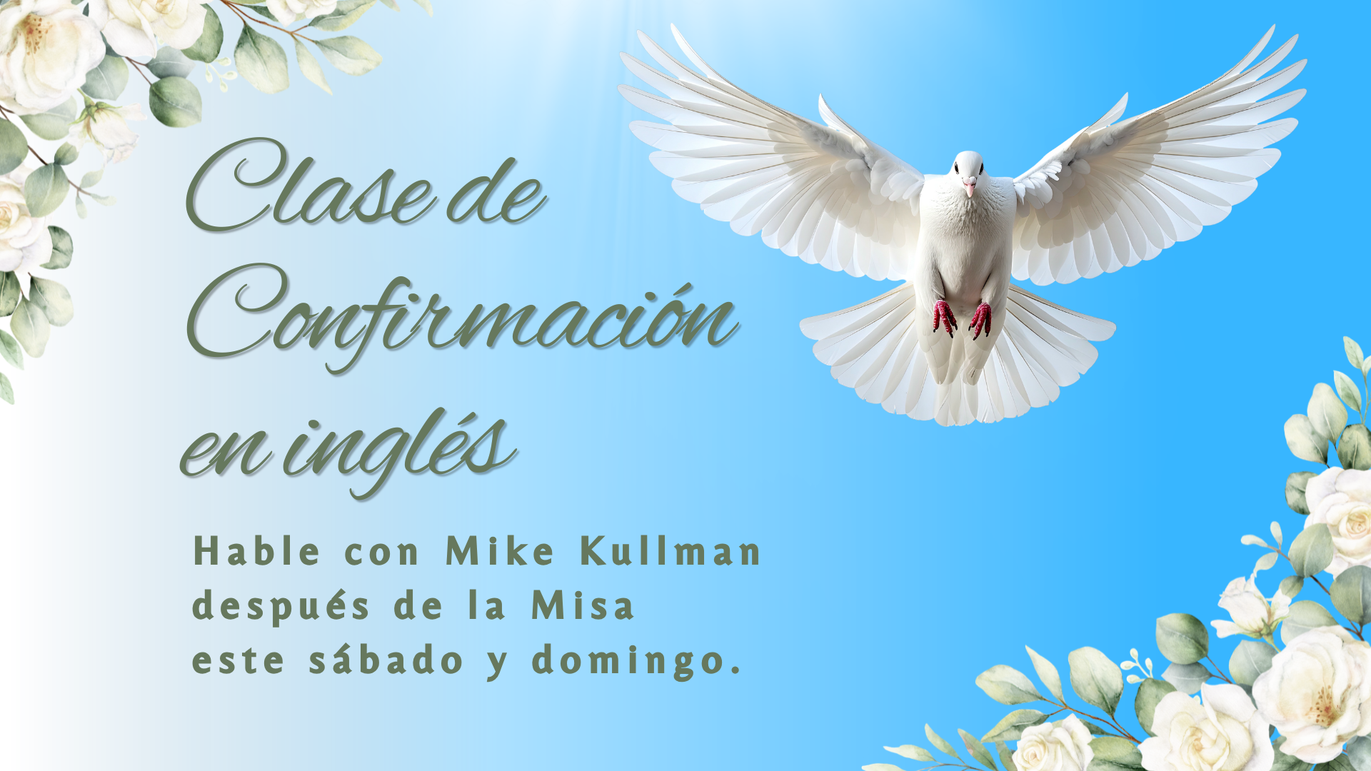 English Confirmation classes