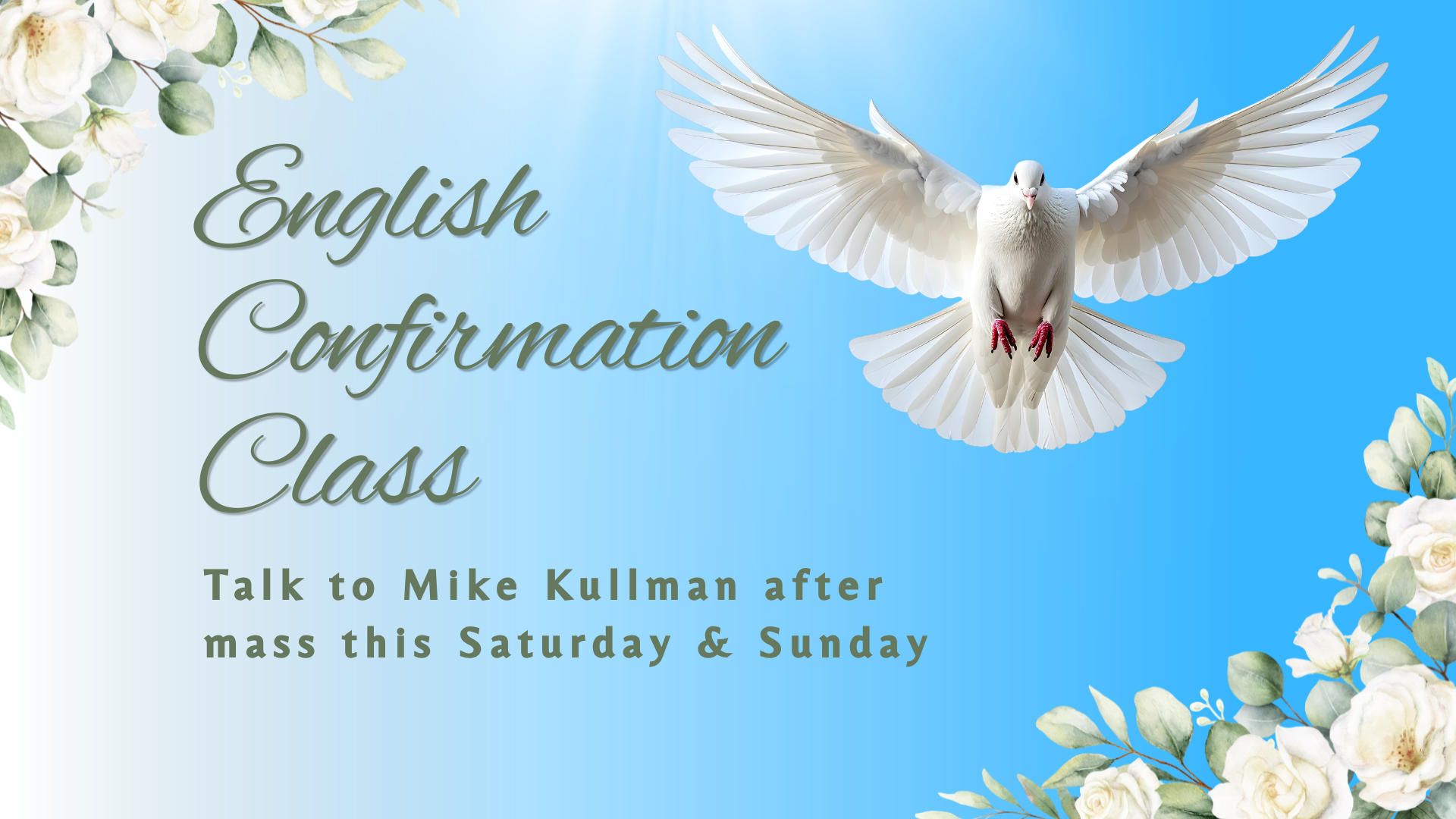 Clases de Confirmación en inglés