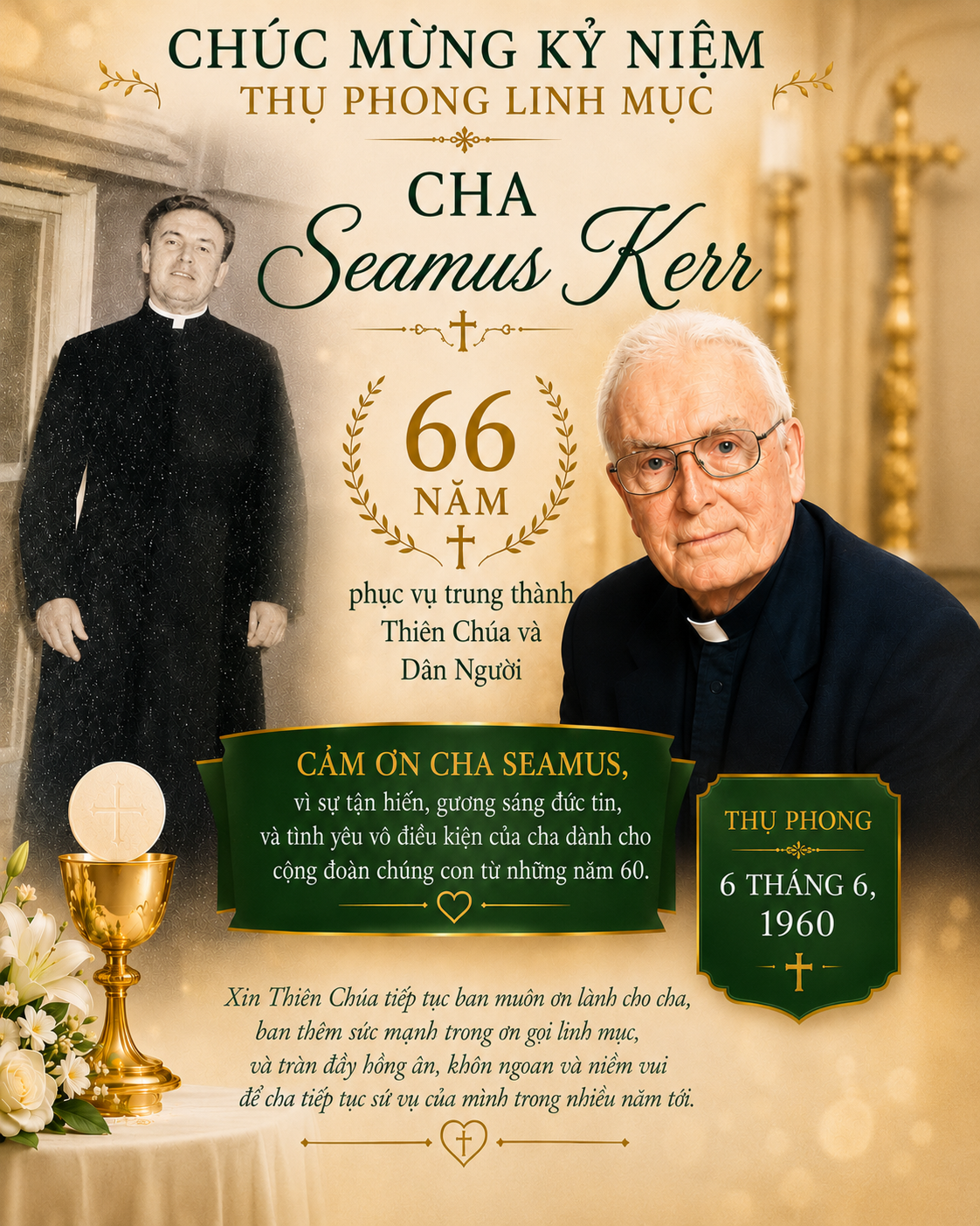 Kỷ Niệm Thụ Phong Linh Mục Cha Seamus Kerr